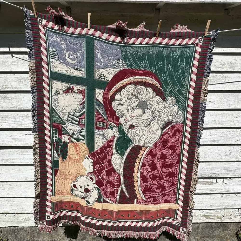 Christmas Santa Clause‎ Throw Blanket Kids Gifts Reindeers Gift 46